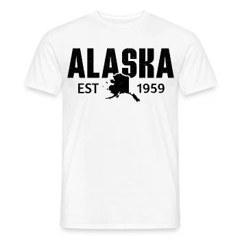 Alaska State Est 1959 Retro Vintage - Men's T-Shirt - white - Front - AI Model Male 178 dark (178cm)