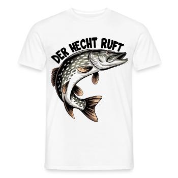 Der Hecht ruft - Männer T-Shirt - Weiß - Vorne - AI Model Male 178 dark (178cm)