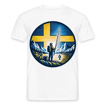 Pêcheurs de Suède - T-shirt homme - blanc - Devant - AI Model Male 178 dark (178cm)
