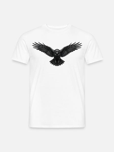 Rabe - Männer T-Shirt - Weiß
