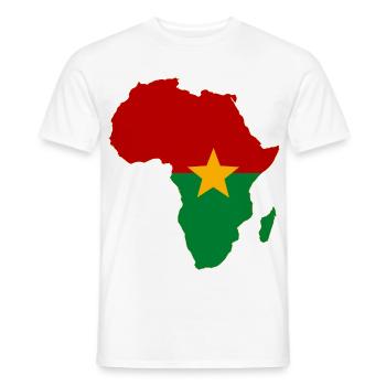 Burkina-Faso_Flagge_Afrika - Männer T-Shirt - Weiß - Vorne - AI Model Male 178 dark (178cm)