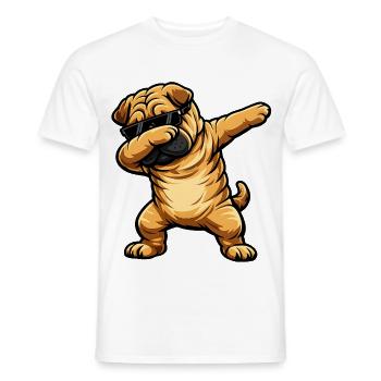 Dabbing Shar Pei - Männer T-Shirt - Weiß - Vorne - AI Model Male 178 dark (178cm)