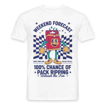 Weekend Forecast 100 Percent Chance Of Pack - Men's T-Shirt - white - Front - AI Model Male 178 dark (178cm)