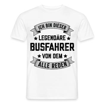 Ich bin dieser Legendäre Busfahrer Spruch Bus - Männer T-Shirt - Weiß - Vorne - AI Model Male 178 dark (178cm)