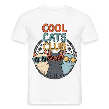 Cool Cats - Männer T-Shirt - Weiß - Vorne - AI Model Male 178 dark (178cm)