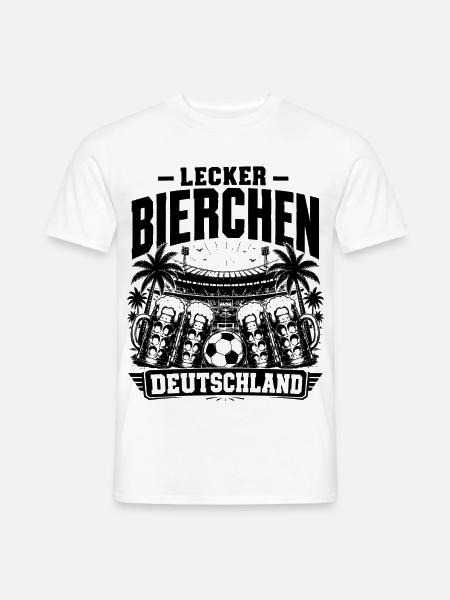 Lecker Bierchen Deutschland Fußball Liebe - Männer T-Shirt - Weiß