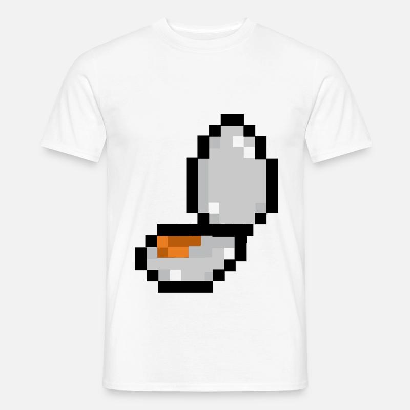 Pixel-Ei - Männer T-Shirt - Weiß