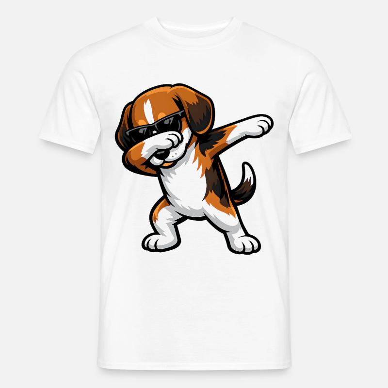 Dapping Beagle - T-shirt homme - blanc
