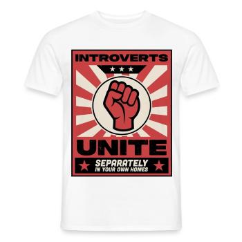 Introvertierte schließen sich zusammen - Männer T-Shirt - Weiß - Vorne - AI Model Male 178 dark (178cm)