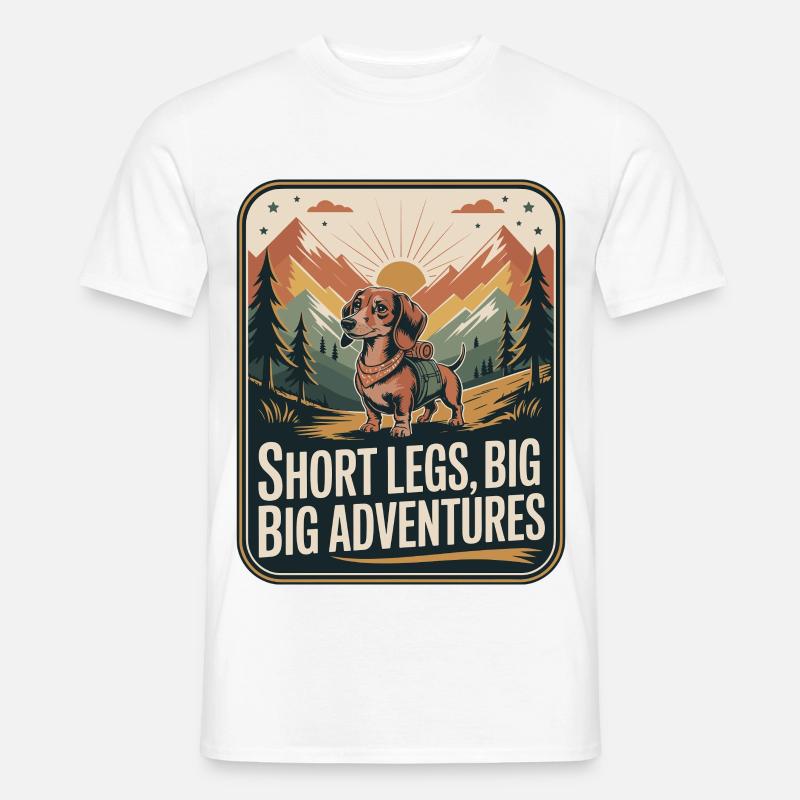 Wander Dackel - Männer T-Shirt - Weiß