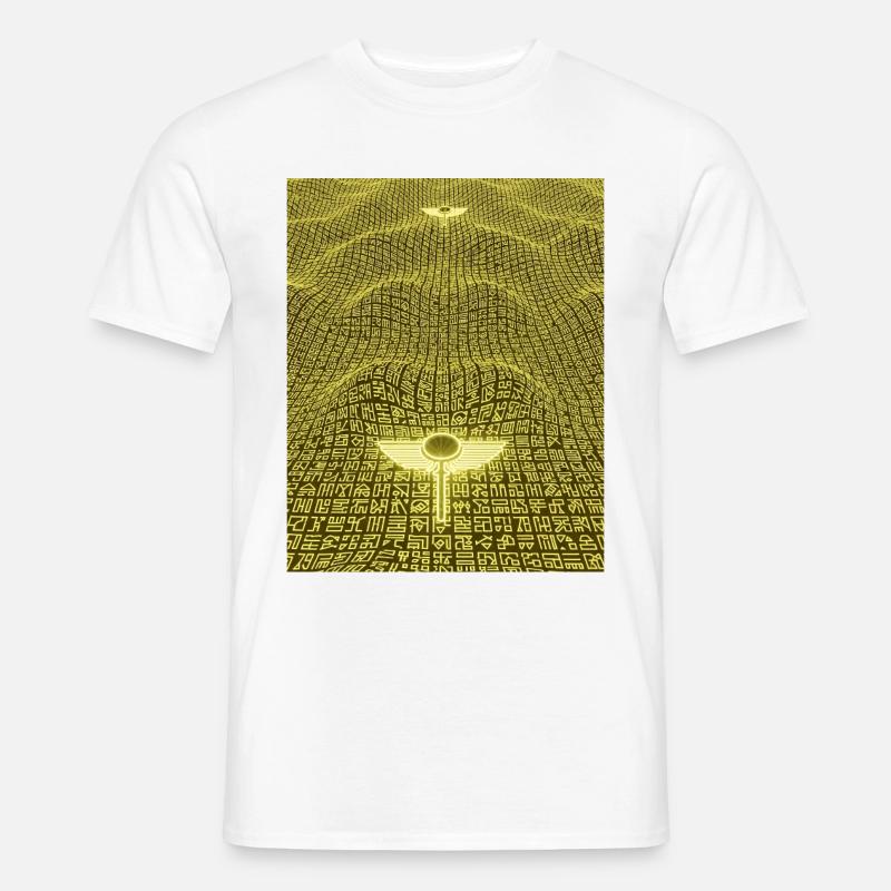 Ancient Golden Code Alien Artifact - Men's T-Shirt - white