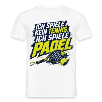 Ich spiele Padel, kein Tennis - Männer T-Shirt - Weiß - Vorne - AI Model Male 178 dark (178cm)