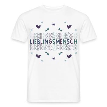 Lieblingsmensch - Herzensmensch - Herzmensch - Männer T-Shirt - Weiß - Vorne - AI Model Male 178 dark (178cm)