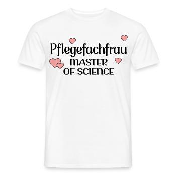 MASTERSTUDIUM PFLEGE - PFLEGEFACHFRAU - Männer T-Shirt - Weiß - Vorne - AI Model Male 178 dark (178cm)