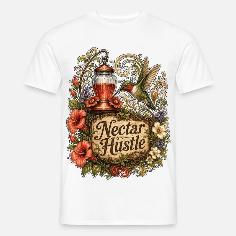 Nectar Hustle - Männer T-Shirt - Weiß
