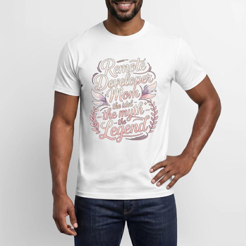 Remote Developer Mom The Idol The Remote Coder Männer T-Shirt
