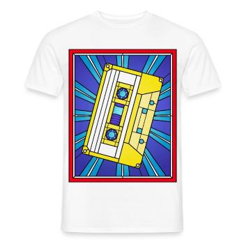 Buntglas-Kassettenbandillustration - Männer T-Shirt - Weiß - Vorne - AI Model Male 178 dark (178cm)