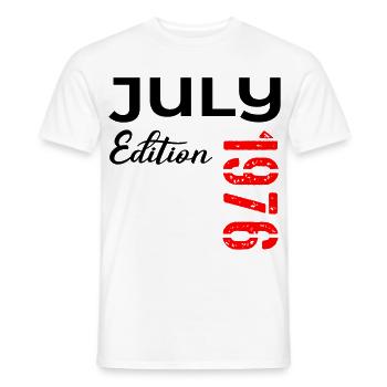 50e anniversaire juillet 1976 - T-shirt homme - blanc - Devant - AI Model Male 178 dark (178cm)