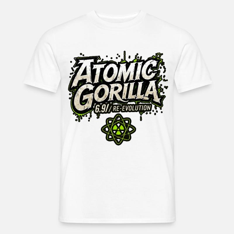 Atomic Gorilla Re-Evolution - Men's T-Shirt - white