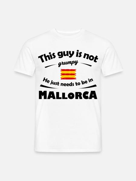 Brushed Spanish Mallorca Flag Stripes - Men's T-Shirt - white