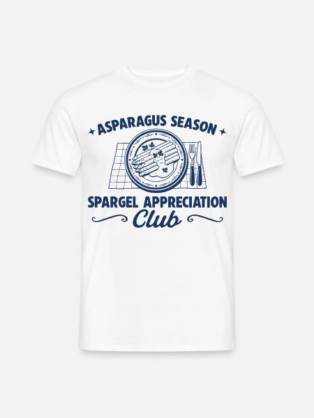 Spargel Appreciation Club – Retro Gourmet - Männer T-Shirt - Weiß