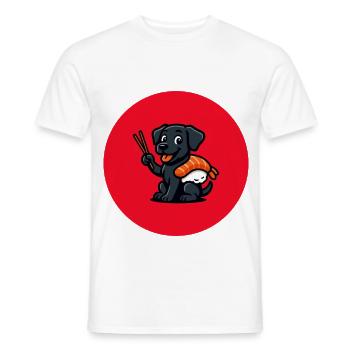 Kawaii Sushi Hund Cartoon - Männer T-Shirt - Weiß - Vorne - AI Model Male 178 dark (178cm)