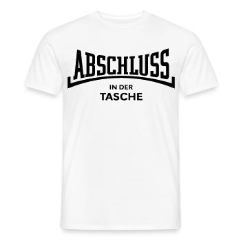 Abschluss In Der Tasche (Schulabschluss Konkav B) - Männer T-Shirt - Weiß - Vorne - AI Model Male 178 dark (178cm)