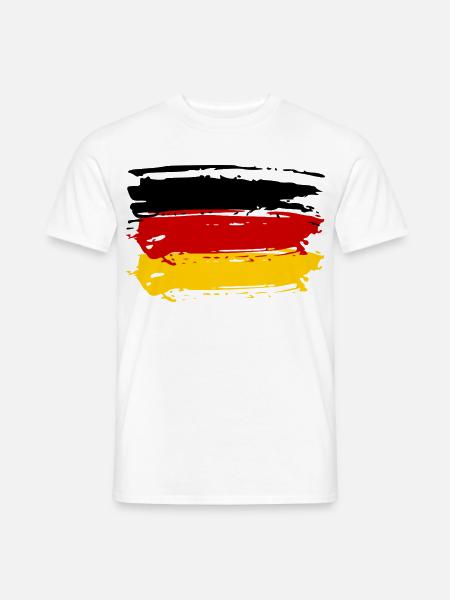 DEUTSCHLAND GERMANY EUROPA DEUTSCHE SPORT FAN - Männer T-Shirt - Weiß