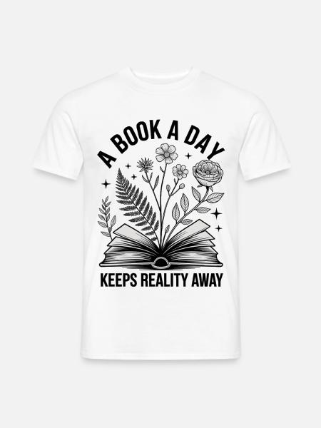 Geschenkidee für Buchliebhaber - Männer T-Shirt - Weiß
