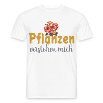 Pflanzen verstehen mich – Lustiger Natur Spruch - Männer T-Shirt - Weiß - Vorne - AI Model Male 178 dark (178cm)