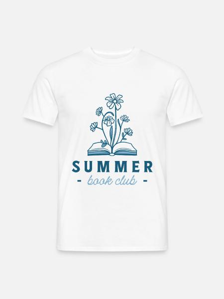 Sommer-Buchclub-Küstenästhetik - Männer T-Shirt - Weiß
