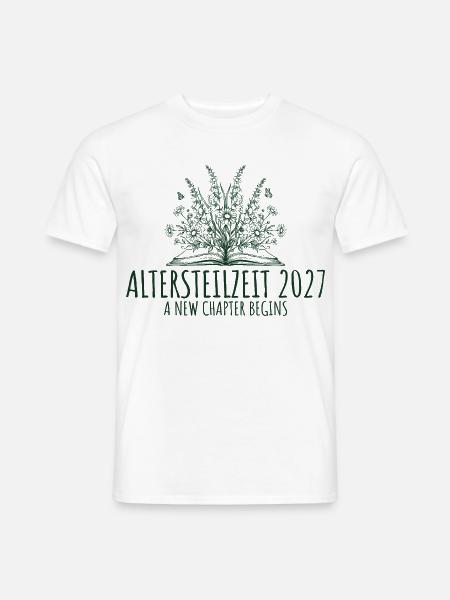 Altersteilzeit 2027 Retro Abschied Frührente - Männer T-Shirt - Weiß