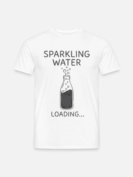 Sprudelwasser Loading Flasche - Männer T-Shirt - Weiß
