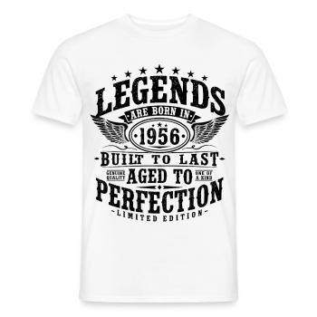 70e anniversaire 1956 cadeau vintage vintage - T-shirt homme - blanc - Devant - AI Model Male 178 dark (178cm)