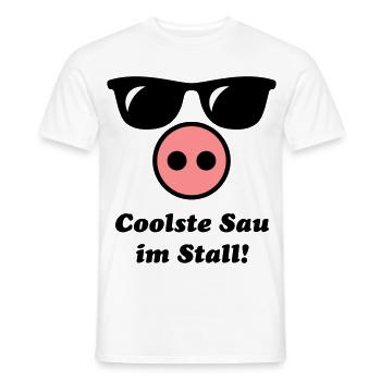 Coolste Sau Im Stall! (Cool) - Männer T-Shirt - Weiß - Vorne - AI Model Male 178 dark (178cm)