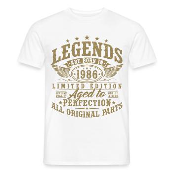 40. Geburtstag 1986 Jahrgang geboren Vintage - Männer T-Shirt - Weiß - Vorne - AI Model Male 178 dark (178cm)