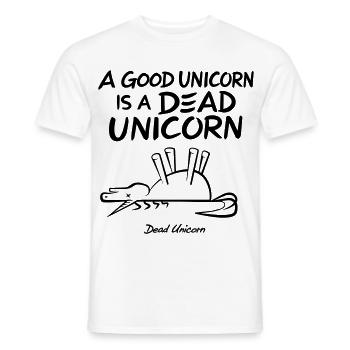 Une bonne licorne est une licorne morte - T-shirt homme - blanc - Devant - AI Model Male 178 dark (178cm)