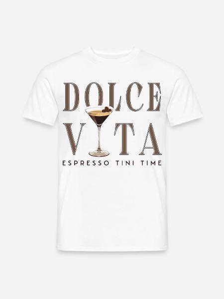 Dolce Vita Espresso Cocktail - Männer T-Shirt - Weiß