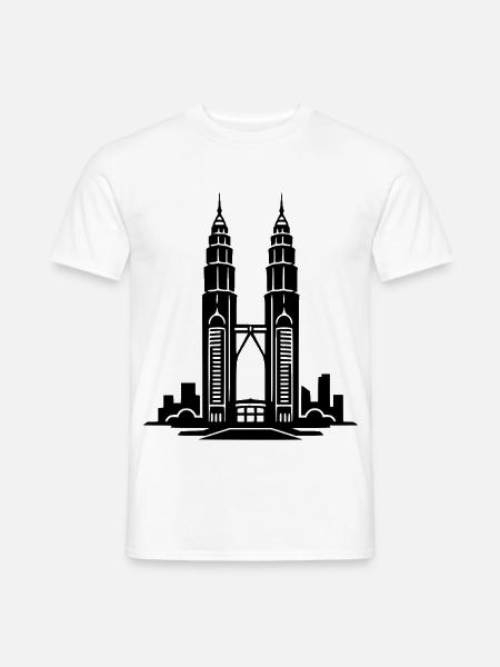 Petronas Towers Kuala Lumpur Malaysia - Männer T-Shirt - Weiß
