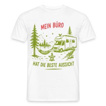 Mein Büro mit der besten Aussicht - Männer T-Shirt - Weiß - Vorne - AI Model Male 178 dark (178cm)