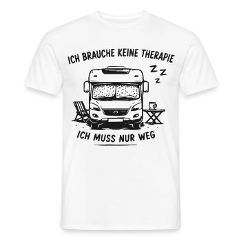 Vanlife Flucht Auszeit - Männer T-Shirt - Weiß - Vorne - AI Model Male 178 dark (178cm)