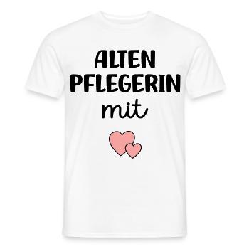 Altenpflegerin mit Herz - Männer T-Shirt - Weiß - Vorne - AI Model Male 178 dark (178cm)