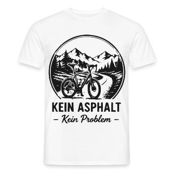 Kein Asphalt Kein Problem MTB - Männer T-Shirt - Weiß - Vorne - AI Model Male 178 dark (178cm)