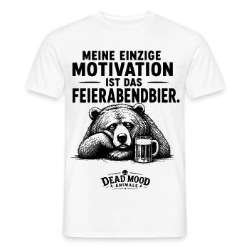 Lustiger Bär mit Bier | Humor für Bierliebhaber  - Männer T-Shirt - Weiß - Vorne - AI Model Male 178 dark (178cm)