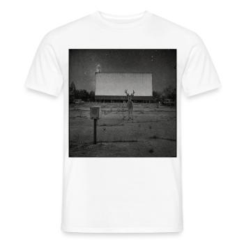 Lost Places Cinema Deer Black & White Art Animal - Men's T-Shirt - white - Front - AI Model Male 178 dark (178cm)