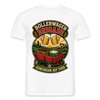 Bollerwagen Brigade Auf Tour Shirt - Männer T-Shirt - Weiß - Vorne - AI Model Male 178 dark (178cm)