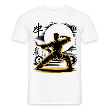Tai Chi Zen Meditation – Chi Qigong Training - Männer T-Shirt - Weiß - Vorne - AI Model Male 178 dark (178cm)