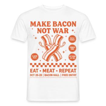 Breakfast Bacon Lovers Funny Brunch Coffee Food - Men's T-Shirt - white - Front - AI Model Male 178 dark (178cm)