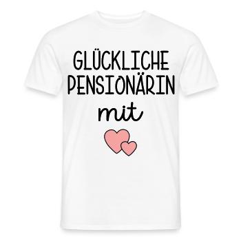 Herz - Glückliche Pensionärin - Männer T-Shirt - Weiß - Vorne - AI Model Male 178 dark (178cm)