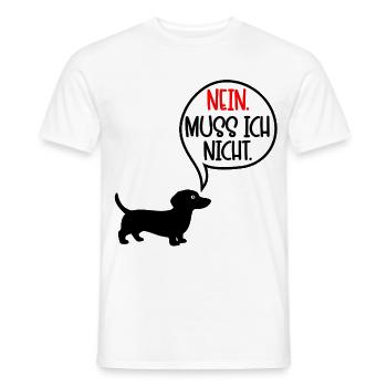 Dackel Hunde - Nein - Männer T-Shirt - Weiß - Vorne - AI Model Male 178 dark (178cm)